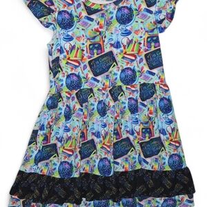 Glimmers Clothing I'm Going To Change The World Bamboo Twirl Dress Girls Size 3T